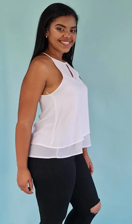 Blusa Allie Rose para dama color blanca