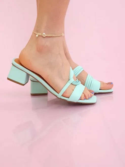 Sandalias Colombianas Verde Agua para dama color verde agua