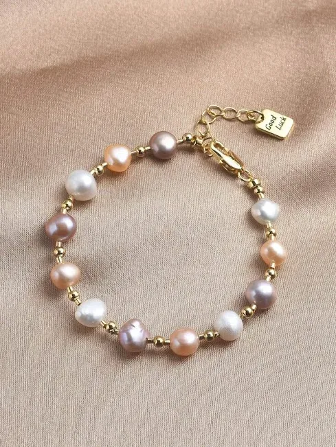 Pulsera de piedras naturales para dama multicolor
