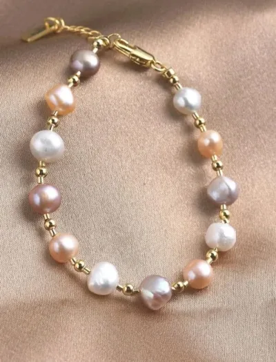 Pulsera de piedras naturales para dama multicolor