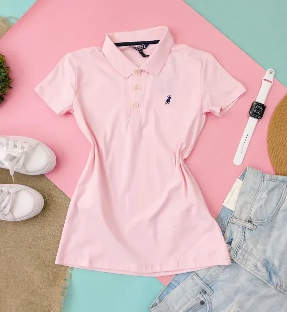 Camiseta Polo Cambridge para dama color rosa