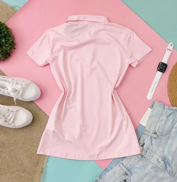 Camiseta Polo Cambridge para dama color rosa