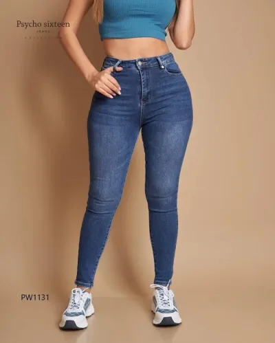 Jeans para dama Psycho Sixteen PW1131 AZUL