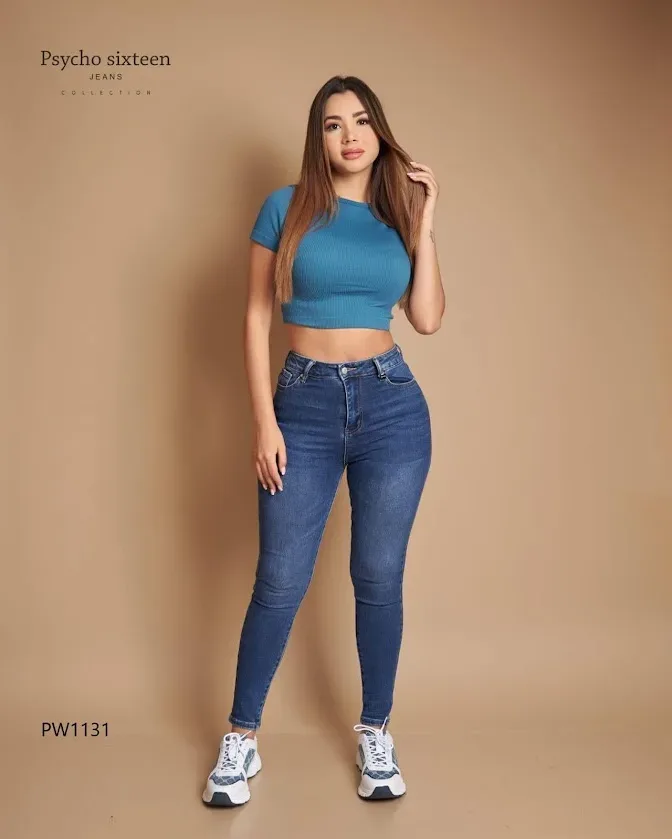 Jeans para dama Psycho Sixteen PW1131 AZUL