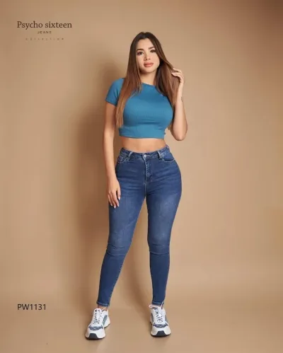 Jeans para dama Psycho Sixteen PW1131 AZUL
