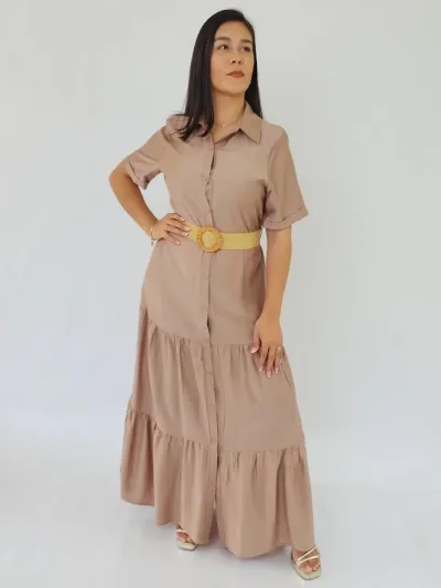Vestido color beige para dama