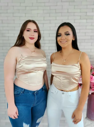 Crop Top para dama color champán 2267
