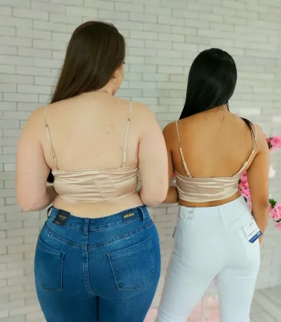Crop Top para dama color champán 2267