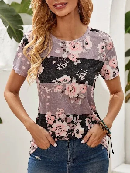 Blusa para dama con diseño floral