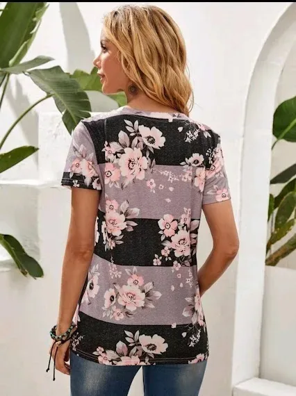 Blusa para dama con diseño floral