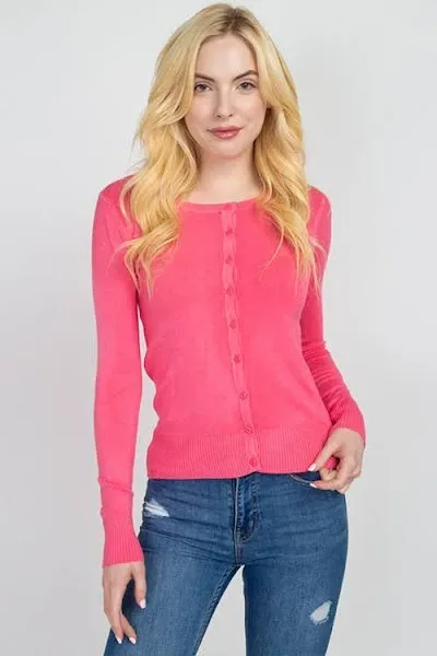 Suéter Debut para dama color fucsia