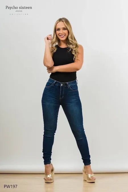 Jeans Psycho Sixteen para dama #PW197 color mezclilla