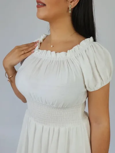 Vestido color blanco para dama