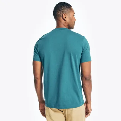 Camiseta Nautica para caballero azul turqueza