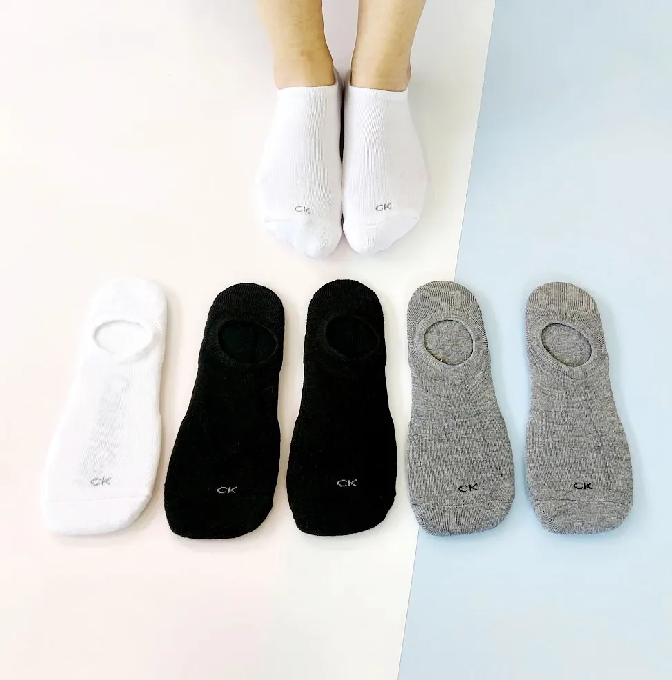 Set 3 pares de medias Calvin Klein blanco, negro y gris
