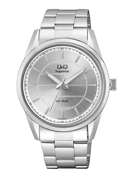Reloj Q&Q para caballero C20A-004VY COLOR PLATEADO