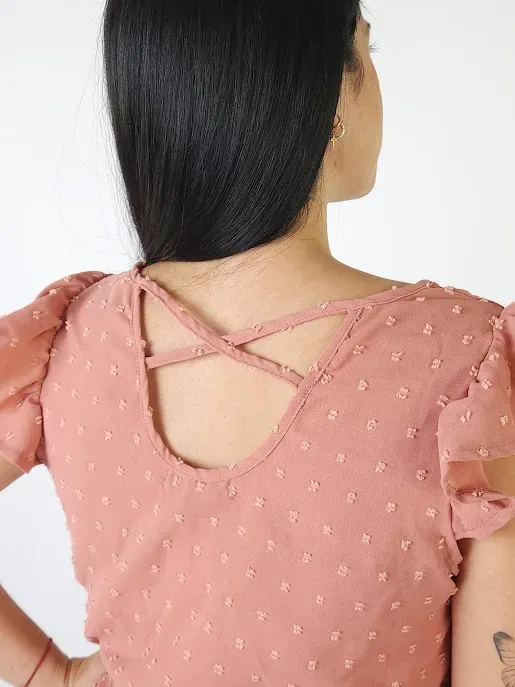 Blusa para dama color palo rosa