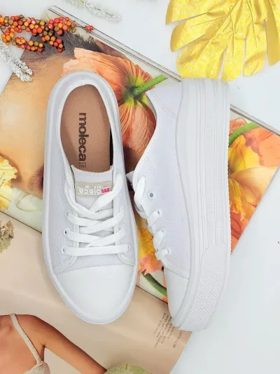 Tenis Moleca para dama color blanco
