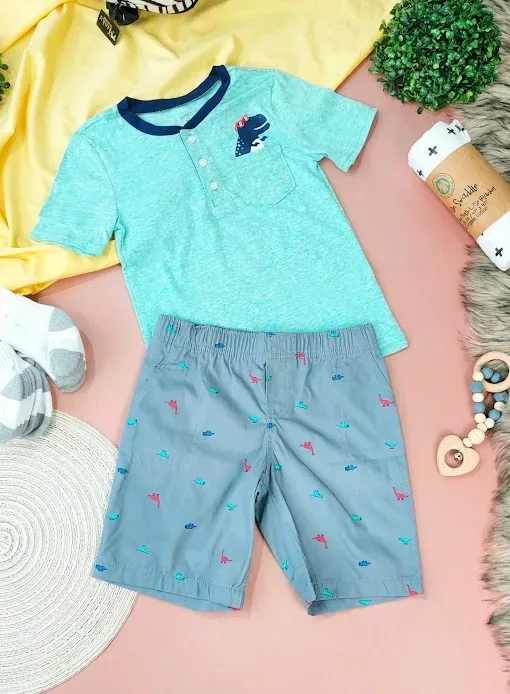 Conjunto  Carter´s para niño color gris y azul