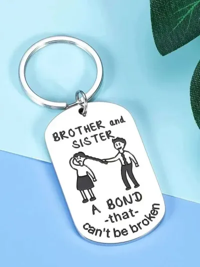 LLavero con frase para hermanos