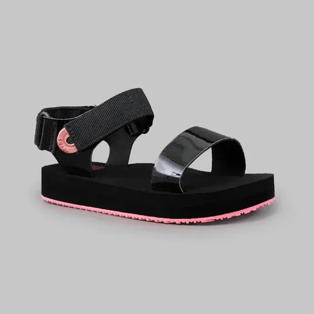 Sandalias Coral Fishy Black para niña