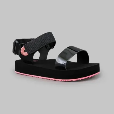 Sandalias Coral Fishy Black para niña