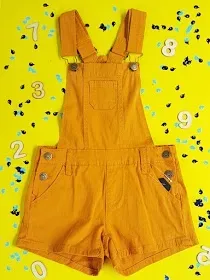 Overol Cuite´s Fashion para niña color mostaza
