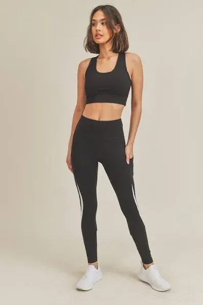 Conjunto deportivo para dama color negro