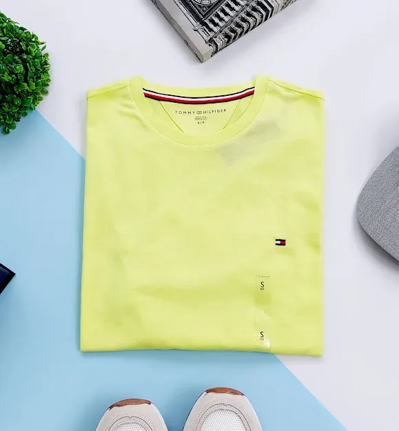 Camiseta Tommy Hilfiger para caballero color verde neón