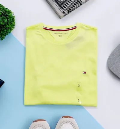 Camiseta Tommy Hilfiger para caballero color verde neón