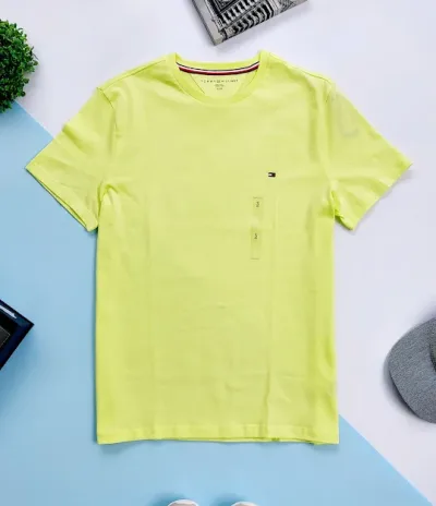 Camiseta Tommy Hilfiger para caballero color verde neón