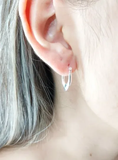 Aretes para dama plata 925 color plata