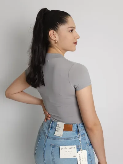 Body para dama color gris