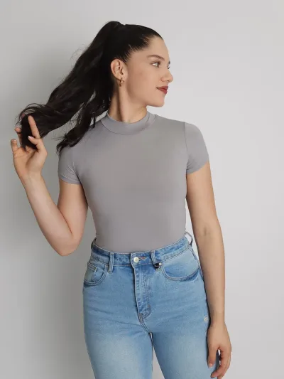 Body para dama color gris