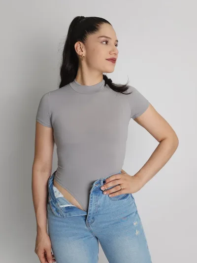 Body para dama color gris