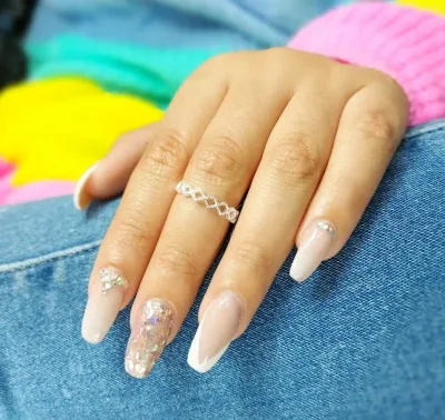 Anillo para dama plata 925 diseño  de mini rombos