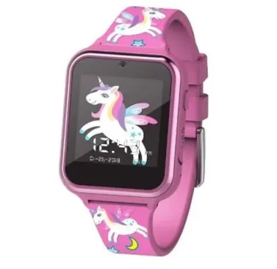 Reloj para niña color rosa con diseño de unicornio