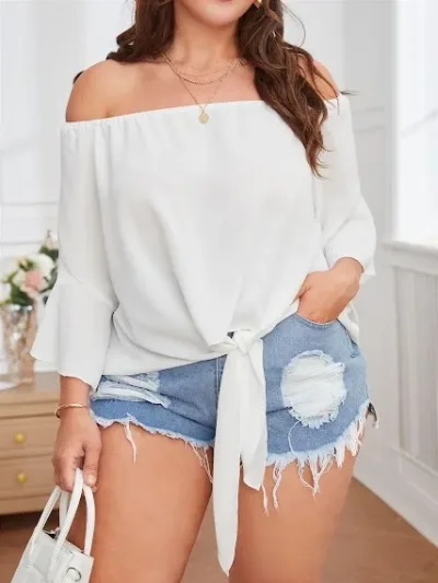 Blusa para dama color blanco con mangas largas