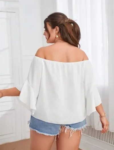 Blusa para dama color blanco con mangas largas
