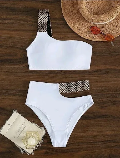 Vestido de baño para dama colo blanco