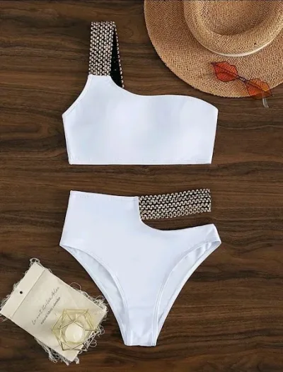 Vestido de baño para dama colo blanco