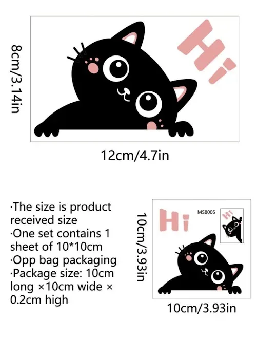 Pegatina para decorar de gato