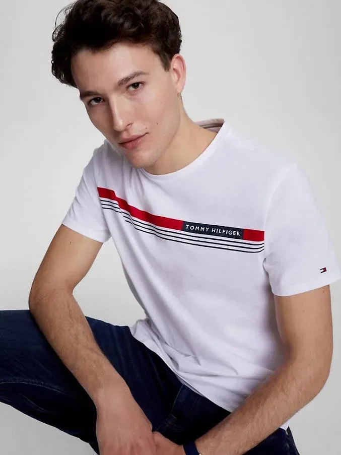 Camiseta Tommy Hilfiger para caballero color blanco