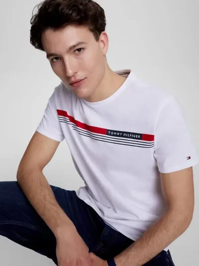 Camiseta Tommy Hilfiger para caballero color blanco