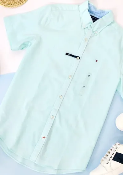 Camisa Tommy Hilfiger para caballero color verde menta