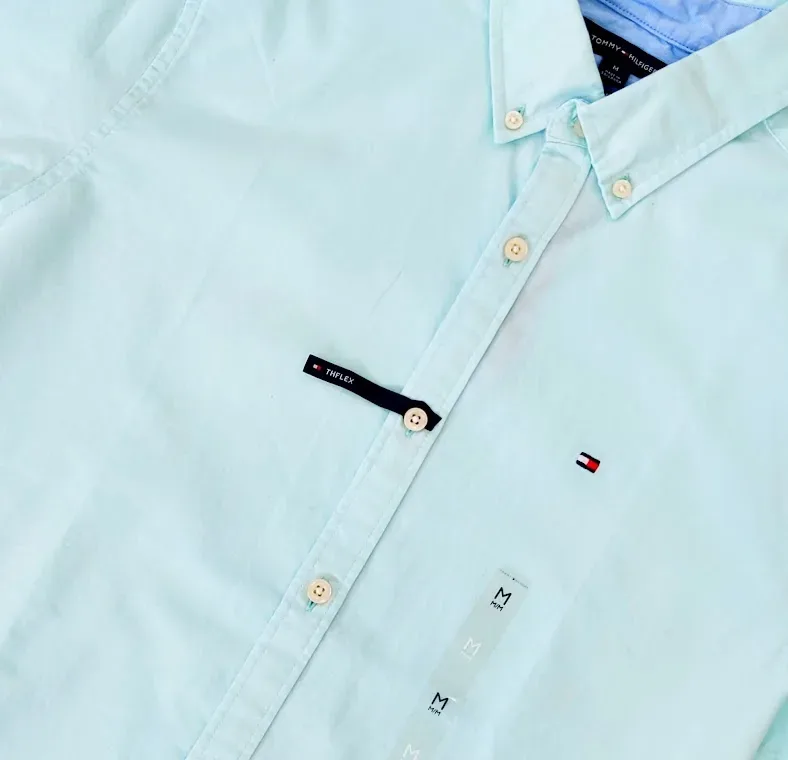 Camisa Tommy Hilfiger para caballero color verde menta