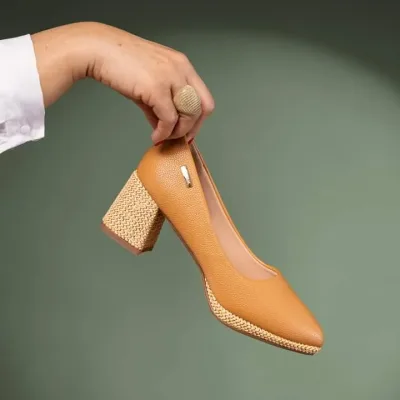 Tacones Natural Flora Camel Jute para dama