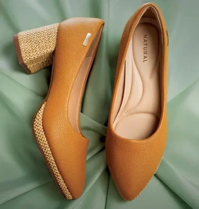 Tacones Natural Flora Camel Jute para dama