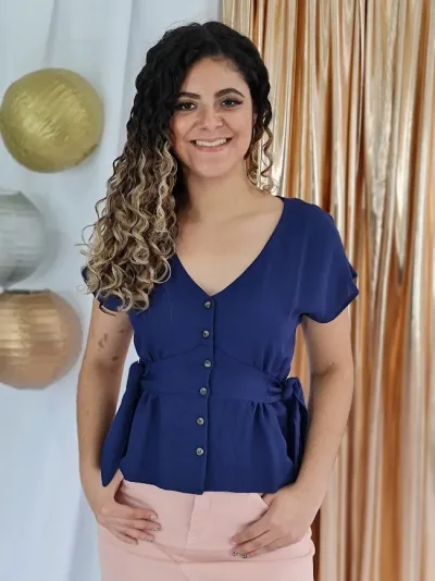 Blusa para dama color azul