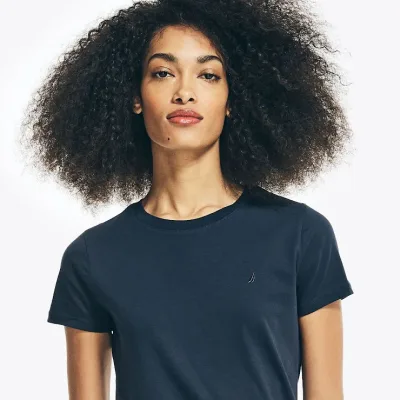 Camiseta Nautica para dama color azul oscuro